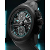Montre Norqain Wild One 42mm Skeleton Chrono Turquoise Bracelet Caoutchouc Noir