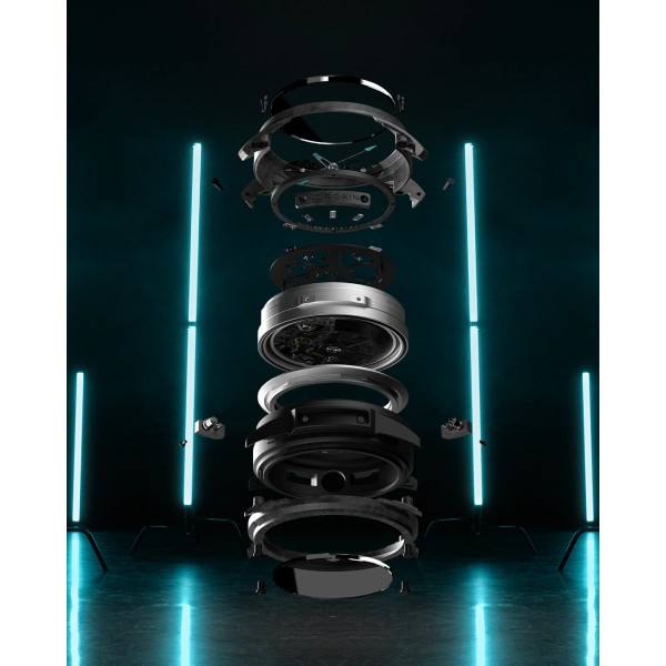 Montre Norqain Wild One 42mm Skeleton Chrono Turquoise Bracelet Caoutchouc Noir