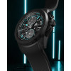 Montre Norqain Wild One 42mm Skeleton Chrono Turquoise Bracelet Caoutchouc Noir