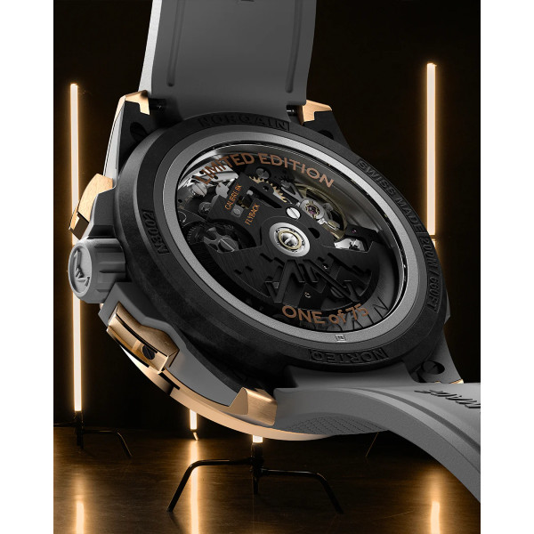 Montre Norqain Wild One 42mm Skeleton Chrono Red Gold Édition limitée Boucle Norteq