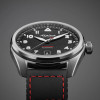 Montre Alpina Startimer Pilot Automatic 40mm Cadran Noir Bracelet Cuir Noir