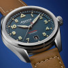 Montre Alpina Startimer Pilot Automatic 40mm Cadran Bleu Bracelet Cuir Brun