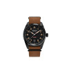 Montre Alpina Startimer Pilot Automatic 40mm Cadran Noir Bracelet Cuir Brun