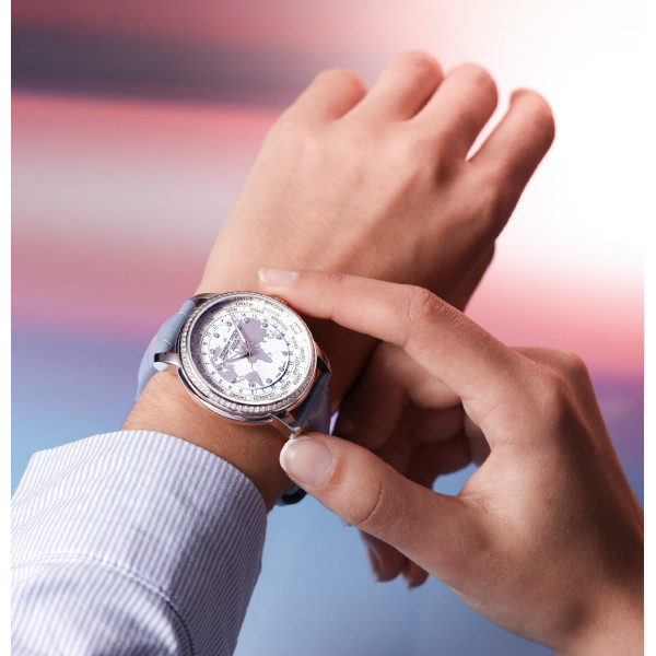 Montre Frederique Constant Manufacture Classic Worldtimer Bleu Azur Edition Limitée