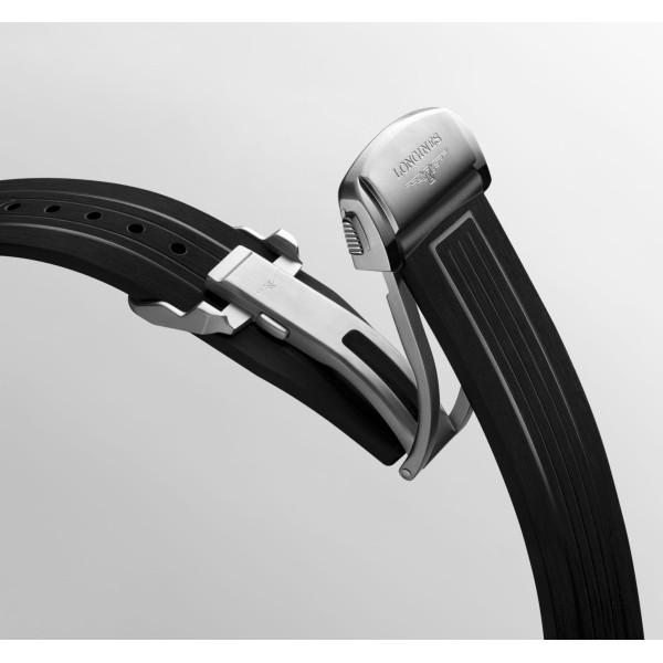 Montre Longines Hydroconquest 42 mm Automatique Cadran Bleu givré soleillé Bracelet Acier Maille Milanaise