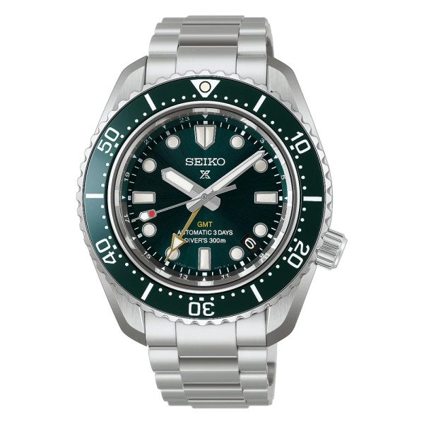 Montre Seiko Prospex Automatique GMT Diver 300M Cadran Vert Bracelet Acier
