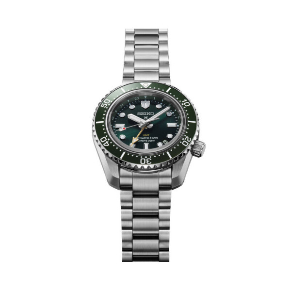 Montre Seiko Prospex Automatique GMT Diver 300M Cadran Vert Bracelet Acier