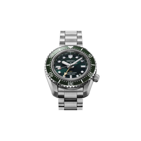 Montre Seiko Prospex Automatique GMT Diver 300M Cadran Vert Bracelet Acier
