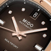 Montre Mido Multifort TV 35 PVD Rose Index Diamants