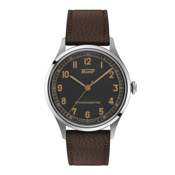 Montre TISSOT HERITAGE COSC 1938 Cadran Anthracite Bracelet Cuir