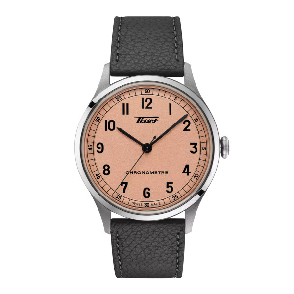 Montre Tissot Heritage COSC 1938 Cadran Rose Bracelet Cuir