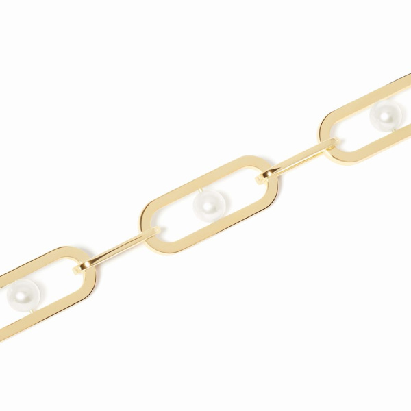 Bracelet Dinh Van Maillon Perle grand modèle Or Jaune