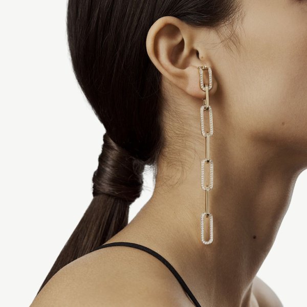 Mono boucle d'oreille Dinh Van Mono boucle d'oreille Maillon Or Jaune