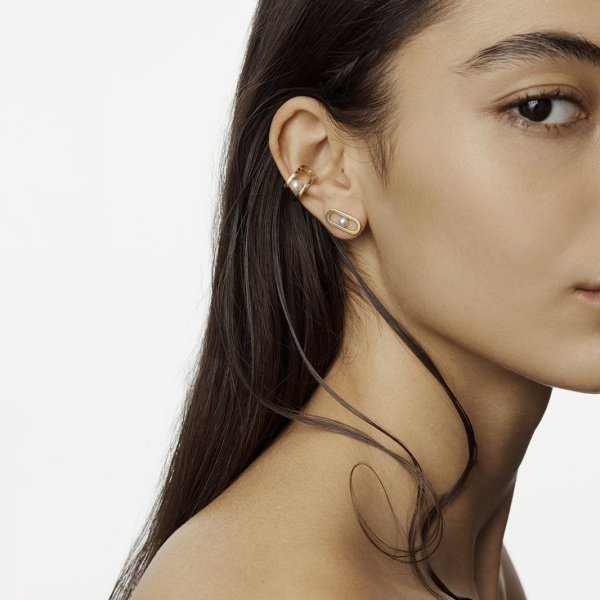 Mono boucle d'oreille Dinh Van Mono boucle d'oreille Maillon Perle Or Jaune