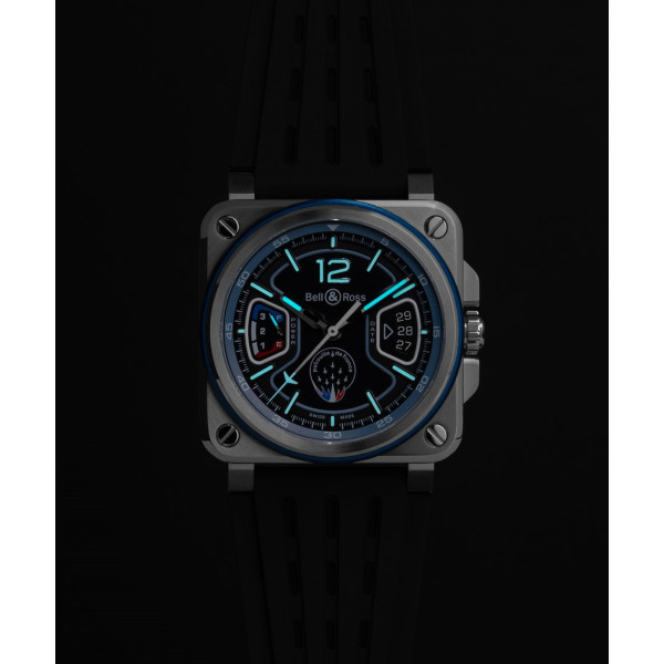 Montre BELL & ROSS BR05 Chrono Patrouille de France Bracelet Cuir