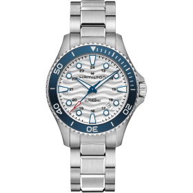 Montre Hamilton Khaki Navy Scuba H82425110 40mm Automatique Cadran blanc laqué bracelet acier