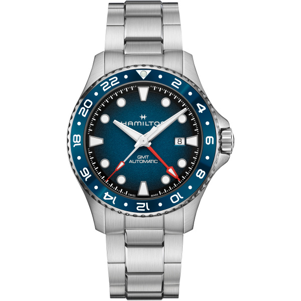 Montre Hamilton Khaki Navy Scuba H82535140 43mm Automatique GMT Cadran bleu
