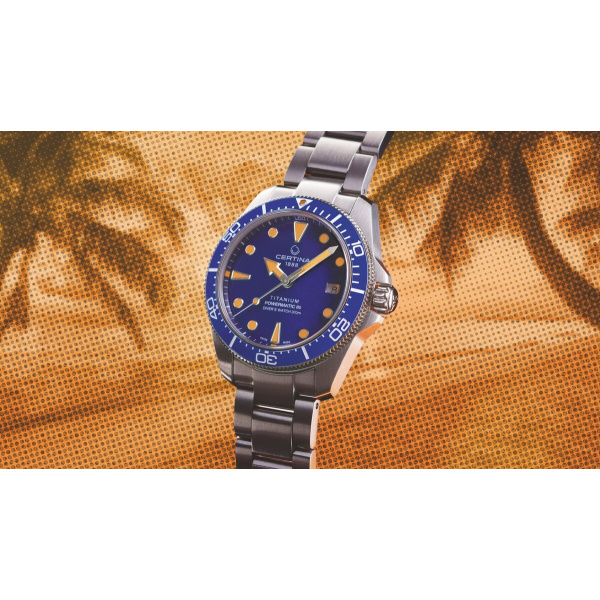 Montre Certina DS Action Diver C048.807.44.041.00 38mm Automatique Cadran bleu Titane
