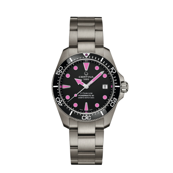 Montre Certina DS Action Diver C048.807.44.051.01 38mm Automatique Cadran noir Titane