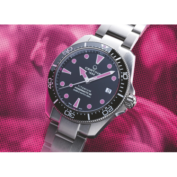 Montre Certina DS Action Diver C048.807.44.051.01 38mm Automatique Cadran noir Titane