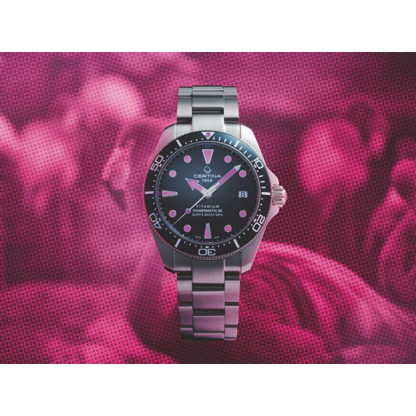 Montre Certina DS Action Diver C048.807.44.051.01 38mm Automatique Cadran noir Titane