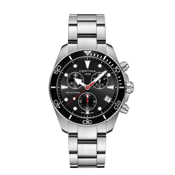 Montre Certina DS Action Chrono C048.417.11.051.00 42mm Quartz Cadran noir