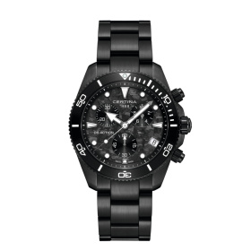 Montre Certina DS Action Chrono C048.417.33.201.00 42mm Quartz Cadran carbone