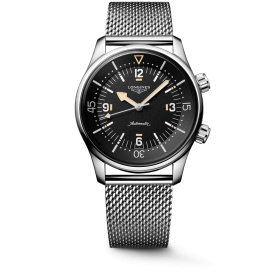 Montre Longines Legend Diver L3.795.4.59.9 42mm Automatique Cadran noir grainé