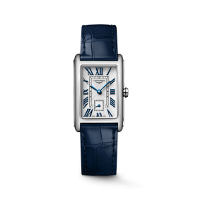 Montre Longines DolceVita L5.512.4.70.2 23x37mm Quartz Cadran argenté flinqué bracelet bleu