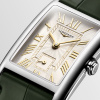 Montre Longines DolceVita L5.512.4.08.2 23x37mm Quartz Boîtier acier cadran ivoire flinqué bracelet vert