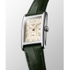 Montre Longines DolceVita L5.255.4.08.2 20.80x32mm Quartz Boîtier rectangulaire acier cadran ivoire flinqué bracelet vert