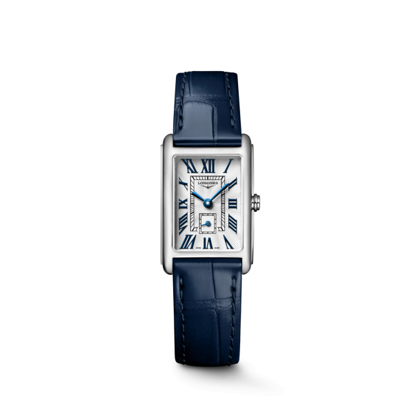 Montre Longines DolceVita L5.255.4.70.2 20.80x32mm Quartz Cadran argenté flinqué bracelet bleu