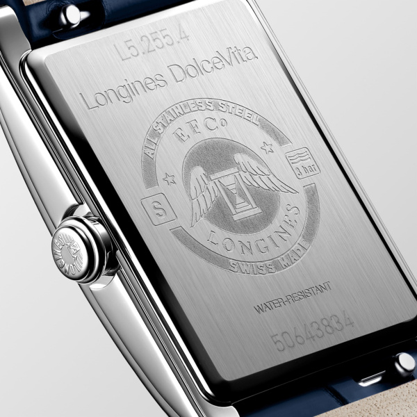 Montre Longines DolceVita L5.255.4.70.2 20.80x32mm Quartz Cadran argenté flinqué bracelet bleu