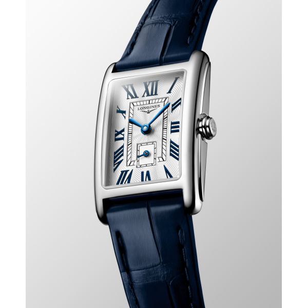 Montre Longines DolceVita L5.255.4.70.2 20.80x32mm Quartz Cadran argenté flinqué bracelet bleu