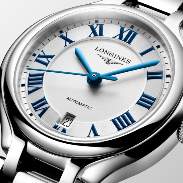 Montre Longines PrimaLuna L8.123.4.71.6 30mm Automatique Cadran argenté soleil
