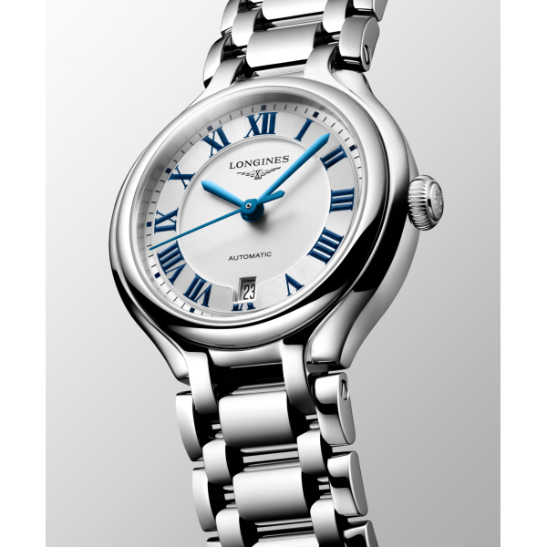 Montre Longines PrimaLuna L8.123.4.71.6 30mm Automatique Cadran argenté soleil