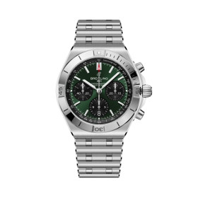 Montre Breitling Chronomat B01 Chronograph 42mm Automatique Cadran vert bracelet acier