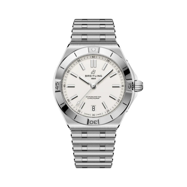 Montre Breitling Chronomat B31 Automatic 40mm Cadran blanc bracelet acier