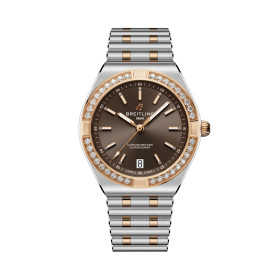 Montre Breitling Chronomat Automatic 36mm Cadran brun bicolore acier or rouge