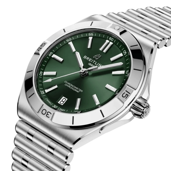Montre Breitling Chronomat B31 Automatic 40mm Cadran vert bracelet acier