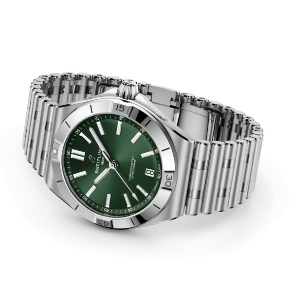 Montre Breitling Chronomat B31 Automatic 40mm Cadran vert bracelet acier