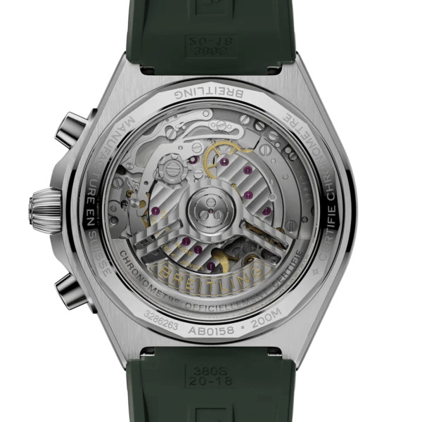 Montre Breitling Chronomat B01 42mm Automatique Cadran Vert Bracelet Caoutchouc