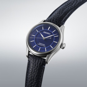 Montre Seiko Presage Classic 39.6mm Automatique Cadran Porcelaine Arita Bleu Cobalt