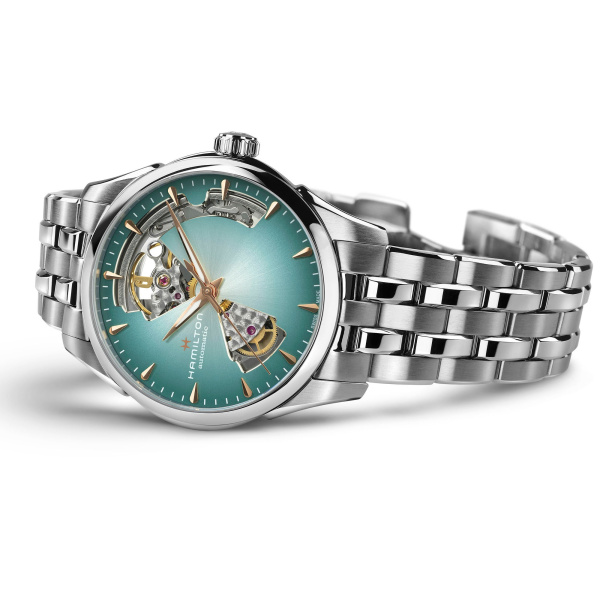 Montre Hamilton Jazzmaster Open Heart 36mm Automatique Cadran Turquoise
