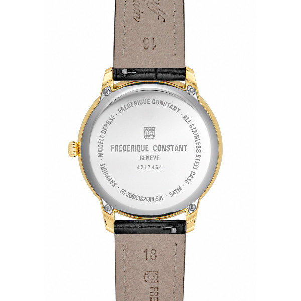 Montre Frederique Constant Classics Moneta Moonphase 37mm Quartz Cadran Noir Mat Phase De Lune