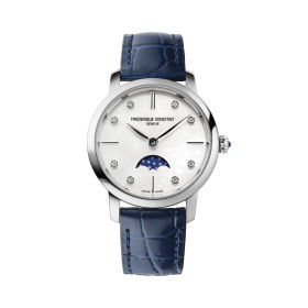 Montre Frederique Constant Slimline Ladies Moonphase Bracelet Cuir