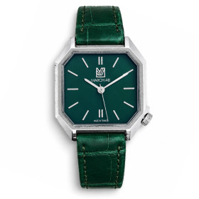 Montre Occasion March LA.B Lady Mansart Cadran Forest Bracelet Cuir Vert