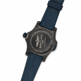 Montre Breitling Superocean Automatic 48 Cadran Bleu Bracelet Caoutchouc Bleu
