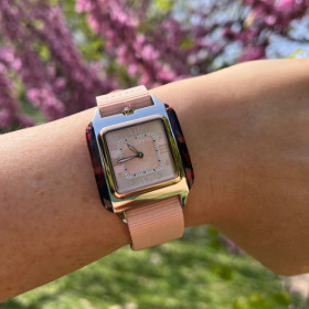 Montre Briston Streamliner Kennedy 30mm Quartz Cadran Guilloché Rose