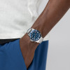 Montre Hamilton Khaki Navy Scuba40mm Automatique Cadran blanc laqué bracelet acier